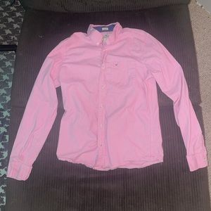 Pink hollister button up. Size medium.